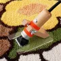 Carpet Trimmer with Shearing Guide, 200W Electric Speed Adjustable Rug Carver, Tufting Shears with 2 Blades, Wooden Handle Carpe