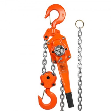Manual Lever Chain Hoist, 6 Ton 13200 lbs Capacity 20 FT Come Along, G80 Galvanized Carbon Steel with Weston Double-Pawl Brake,