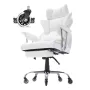 Reclining Office Chair with Footrest, Heavy Duty PU Leather Wide Office Chair, Big and Tall Executive Office Chairs with Lumbar 