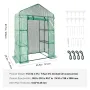 Drivhus til walk-in, 1,2 x 7,5 x 2,1 m drivhus med hylder