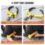 Wheel Lock, 2 Packs Universal Wheel Clamp Lock, Adjustable Anti Theft Trailer Lock Wheel Clamp, Heavy-duty Steel Tire Lock for A