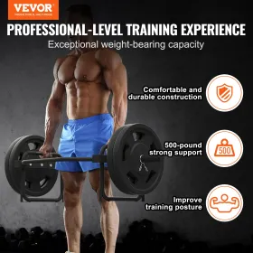 Trap Bar, 500 LBS Hex Barbell Trap Bar, 55.7" Squat Deadlift Barbell, 50mm Diameter Weight Lifting Strength Training Shrug Bar