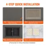 Shower Niche Ready for Tile 40.64 x 60.96 cm, Double Shelf Organizer, Square Corners Wall-inserted Niche Recessed, Sealed Protec