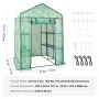 Drivhus til walk-in, 1,2 x 1,2 x 1,8 m drivhus med hylder