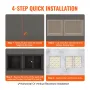 Shower Niche Ready for Tile 40.64x40.64cm & 40.64x50.8cm, Triple Shelf, Square Corners Wall-inserted Niche Recessed, Sealed Prot