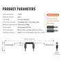Safety Squat Bar, 700 LBS Fitness Squat Bar, Safety Squat Bar Attachment with Shoulder and Arm Pads, 28mm Diameter Weight Bar, I