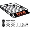Roof Rack Cargo Basket, 117.5 x 91.5 x 11.4 cm Rooftop Cargo Carrier, Heavy-duty 90.7 kg Capacity Universal Roof Rack Basket,