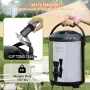 Stainless Steel Insulated Beverage Dispenser, 1.5 Gallon 6 Liter, Thermal Hot and Cold Drink Server Dispenser with Spigot Handle