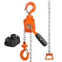 Manual Lever Chain Hoist, 1/2 Ton 1100 lbs Capacity 5 FT Come Along, G80 Galvanized Carbon Steel with Weston Double-Pawl Brake,
