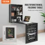 Wall Mounted Desk, Fold out Convertible Desk, Multi-Function Folding Wall Table with Chalkboard for Home Office, Space Saving Co