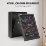 Wall Mounted Desk, Fold out Convertible Desk, Multi-Function Folding Wall Table with Chalkboard for Home Office, Space Saving Co
