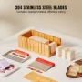 Soap Making Kit, Bamboo Cutting Box and Inner Box with Silicone Mold, Stainless Steel Straight Cutter and Wavy Cutter, 100 Bags 
