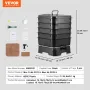 5-bakke ormkomploster, 50 L Worm Compost Bin Udendørs og