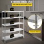Shelving Unit 48x18.5 Inch Storage Shelves 5-Tier shelving Units And Storage Adjustable Shelf Storage Unit Adjustable Feet