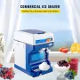 Snow Cone Machine 265LBS Commercial Ice Shaver Crusher 220V 50HZ Ice Crusher Shaver Machine Snow Flake Stainless Steel Food Grad