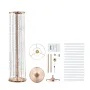 2PCS 35.43inch /90cm Tall Crystal Wedding Flowers Stand, Luxurious Centerpieces Flower Vases Crystal Gold Vase Metal, Perfect fo