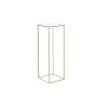 2PCS 31.5inch/80cm High Wedding Flower Stand, With Acrylic Laminate,Metal Vase Column Geometric Centerpiece Stands, Gold Rectang