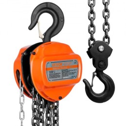 Manual Chain Hoist, 2 Ton 4400 lbs Capacity 10 FT Come Along, G80 Galvanized Carbon Steel with Double-Pawl Brake, Auto Chain