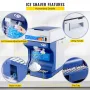 Snow Cone Machine 265LBS Commercial Ice Shaver Crusher 220V 50HZ Ice Crusher Shaver Machine Snow Flake Stainless Steel Food Grad