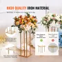 4 stk. Guld metal søjle bryllupsblomststativ, 31,5 tommer/80 cm