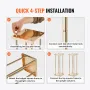 4PCS Gold Metal Column Wedding Flower Stand, 31.5inch/80cm High With Metal Laminate, Vase Geometric Centerpiece Stands, Cylindri