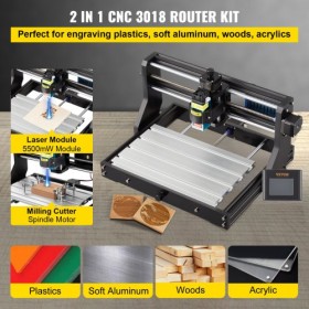 CNC 3018 Pro 5500MW 300Ã—180Ã—45mm Cnc Machine GRBL Control Mini Laser Engraver with Offline Controller 3 Axis Laser Engraving