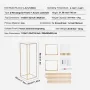 10PCS 31.5inch/80cm High Wedding Flower Stand, With Acrylic Laminate,Metal Vase Column Geometric Centerpiece Stands, Gold Rectan