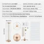 4PCS 35.43inch /90cm Tall Crystal Wedding Flowers Stand, Luxurious Centerpieces Flower Vases Crystal Gold Vase Metal, Perfect fo