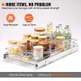 11"Wx21"Dx2.5"H Pull Out Cabinet Organizer, Heavy Duty Slide Out Pantry Shelves, Steel Roll Out Drawers, Sliding Drawer Storage 