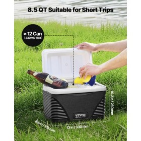 Portable Cooler 8.5 QT Insulated Cooler 12 Can Capacity with Handles