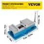 5" Super-Lock Vise For NC/CNC Machines Bench Clamp Vise High Precision, Vise Clamp Vice CNC Vise Lockdown Vise Drilling 125mm Wi