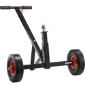 Justerbar trailer dolly, 600 kg tunge vægtkapacitet, carbon stål trailer mover med 16 ''-24 '' justerbar højde, 1-7/8 ''