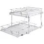 2 Tier 19 "W X 20" D Træk kabinetarrangør, kraftig glide ud af