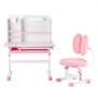 Kids Study Chair and Desk with Bookshelf & Drawer Height Adjustable Pink