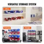Plastic Storage Bin, (11-Inch x 11-Inch x 5-Inch), Hanging Stackable Storage Organizer Bin, Blue/Red, 6-Pack, Heavy Duty Stackin