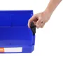 Plastic Storage Bin, (11-Inch x 11-Inch x 5-Inch), Hanging Stackable Storage Organizer Bin, Blue/Red, 6-Pack, Heavy Duty Stackin