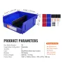 Plastikopbevaringsbakke, (11-tommer x 11-tommer x 5-tommer)