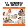 Kids Art Table og 2 stole Toddler Craft and Play Table med et