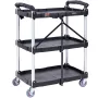 Foldbar forsyningsvogn, 3 hylde 165 kg kraftig plastikrullende