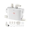 Macerator Pump, 500W, 6600 L/H Flow, 26,2 ft/8 m hoved, macerator kloak sump pumpe med 3 vandindløb til toilet, kælder,