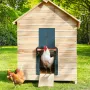 Automatic Chicken Coop Door, Auto Chicken Door Opener with Timer & Light Sensor Aluminum Chicken Coops Door with Remote Control 