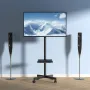 Mobilet tv -stativ, mobil tv -indkøbskurv til 23 til 60 tommer