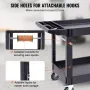 Utility Service Cart, 2 hylde 550 kg kraftig plastik rullende