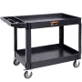 Utility Service Cart, 2 hylde 550 kg kraftig plastik rullende