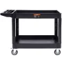 Utility Service Cart, 2 hylde 550 kg kraftig plastik rullende