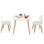 Kids Table and 2 Chairs Set, Toddler Table and Chair Set, Children Multi-Activity Table for Art, Craft, Reading, Learning