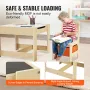 Kids Table and Chair Set, Wooden Activity Table with Storage Space and Boxes, Kids Play Table for Toddlers Art, Craft, Reading, 