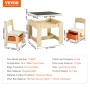 Kids Table and Chair Set, Wooden Activity Table with Storage Space and Boxes, Kids Play Table for Toddlers Art, Craft, Reading, 