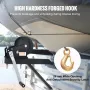 Hand Winch, 1587.6 kg Pulling Capacity, Boat Trailer Winch Heavy Duty Rope Crank with 1005.8 cm Steel Wire Cable and Two-Way Rat
