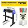 Vinyl Cutter 720mm Vinyl Cutter Machine Maximum Paper Feed 28inch Vinyl Plotter Cutter Machine with Sturdy Floor Stand